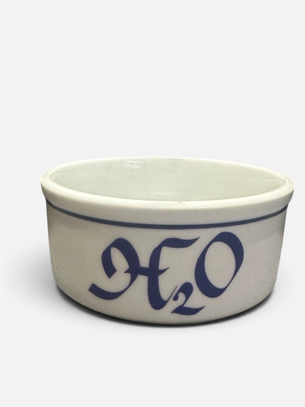 Vintage Ceramic H2O Dog Water Bowl